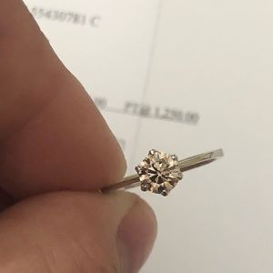 14k white gold solitaire diamond ring